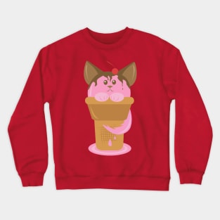 Strawberry Ice Cream Cat Crewneck Sweatshirt